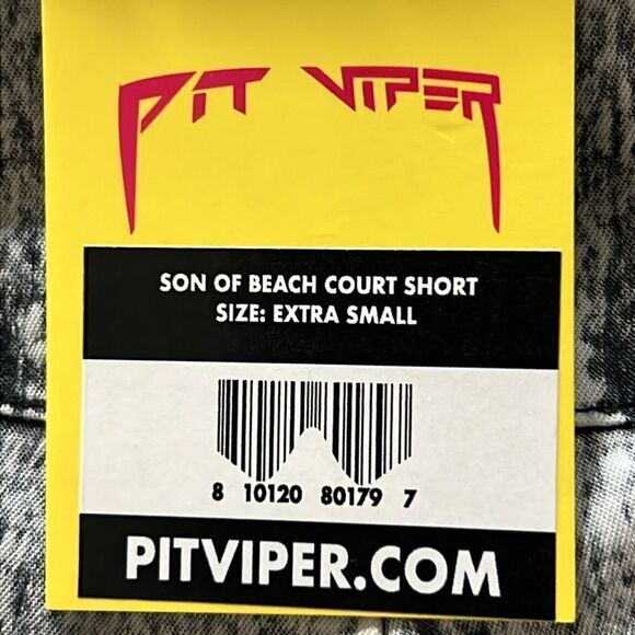 Pit Viper Son of Beach Court Shorts Grey with Pink Laces XS - Picture 7 of 12